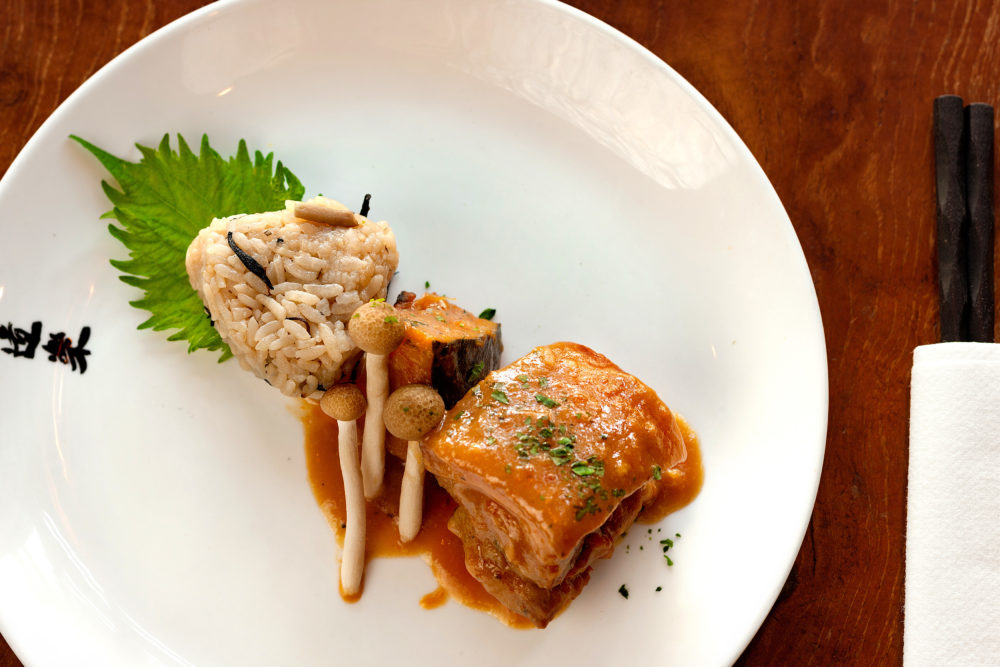 food2016Hi-doraku-SL Sake-Steamed Kabocha by Doraku (2016 Honolulu)