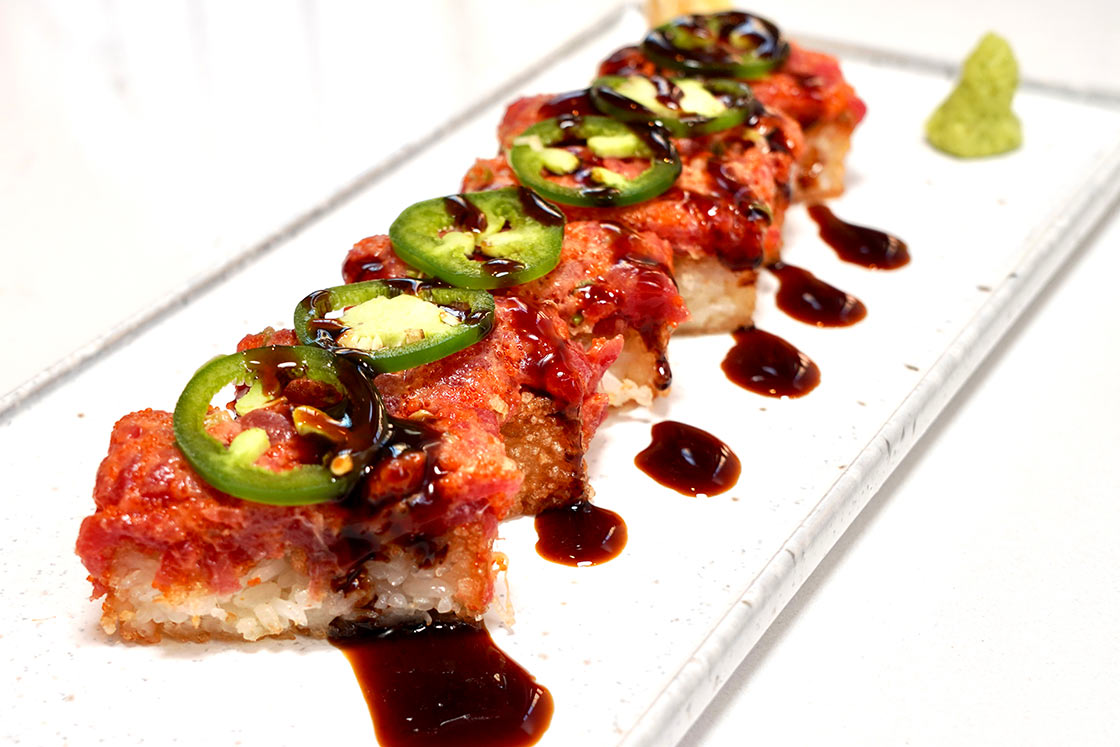 food2023Ny-momoya-003 Crispy Rice with Spicy Tuna by Momoya (2023 Honolulu)