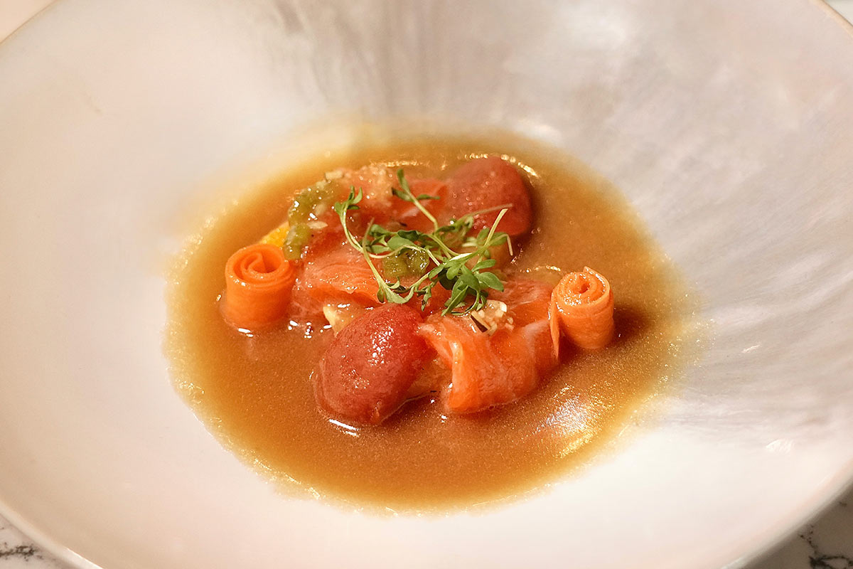 King Salmon Crudo by Mishik (2026 New York)
