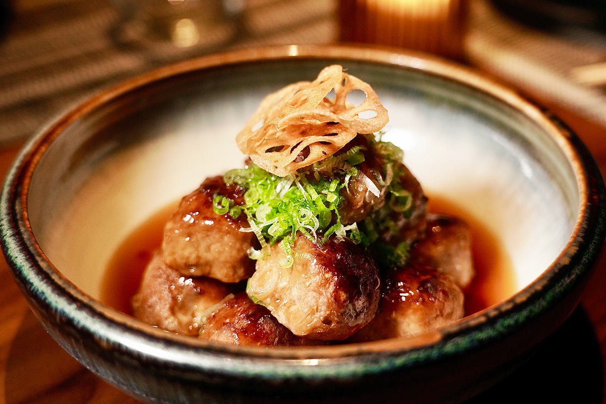 Chicken Tsukune with Lotus Root by Sakagura (2026 New York)